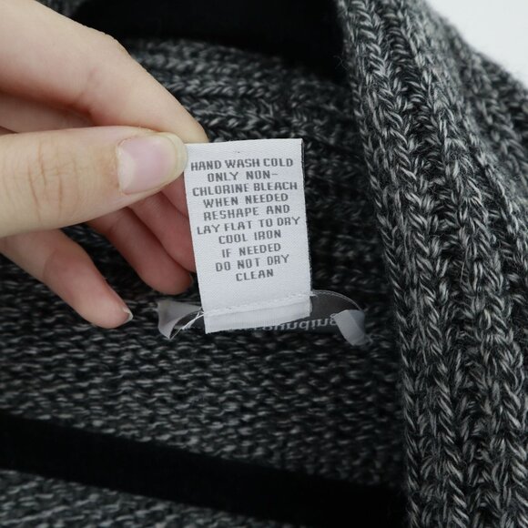 Soft Surroundings Wool Knit Cardigan Womens S Gray Fall Boho Bohemian Layering - Picture 5 of 10